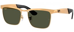 Gafas de Sol - Ray-Ban® - Ray-Ban® RB3875 WAYFARER DELUXE - 927633  SANDBLASTED LEGEND GOLD // GREEN