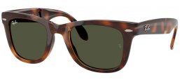 Sunglasses - Ray-Ban® - Ray-Ban® RB4105 FOLDING WAYFARER - 710/31  HAVANA // GREEN