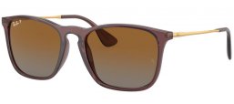 Lunettes de soleil - Ray-Ban® - Ray-Ban® RB4187 CHRIS - 6593T5 TRANSPARENT BROWN // BROWN GRADIENT POLARIZED