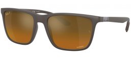 Sunglasses - Ray-Ban® - Ray-Ban® RB4385 - 6124A3 BROWN // BROWN GRADIENT GOLD MIRROR ANTIREFLECTION POLARIZED