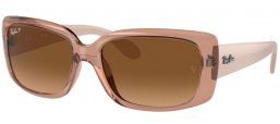 Sunglasses - Ray-Ban® - Ray-Ban® RB4389 - 6644M2 TRANSPARENT BROWN // BROWN GRADIENT POLARIZED