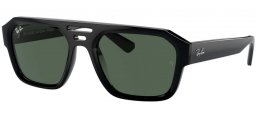 Sunglasses - Ray-Ban® - Ray-Ban® RB4397 CORRIGAN - 667771  BLACK // DARK GREEN