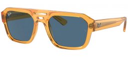 Sunglasses - Ray-Ban® - Ray-Ban® RB4397 CORRIGAN - 668280  TRANSPARENT YELLOW // DARK BLUE