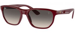 Lunettes de soleil - Ray-Ban® - Ray-Ban® RB4404M - F68511  DARK RED // GREY GRADIENT