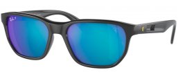 Sunglasses - Ray-Ban® - Ray-Ban® RB4404M - F687A1  GREY // GRREN MIRROR BLUE POLARIZED