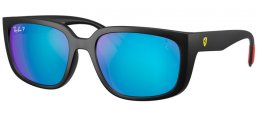 Sunglasses - Ray-Ban® - Ray-Ban® RB4443M - F602A1  MATTE BLACK // GREEN MIRROR BLUE POLARIZED