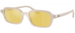 Gafas de Sol - Ray-Ban® - Ray-Ban® RB4455 ZURI - 68086D  CLOUDY WARM WHITE // YELLOW MIRROR FLASH GOLD