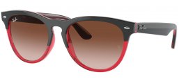 Lunettes de soleil - Ray-Ban® - Ray-Ban® RB4471 IRIS - 663113 GREY ON TRANSPARENT RED // BROWN GRADIENT