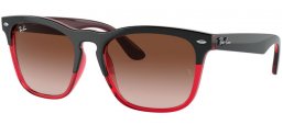 Sunglasses - Ray-Ban® - Ray-Ban® RB4487 STEVE - 663113 GREY ON TRANSPARENT RED // BROWN GRADIENT