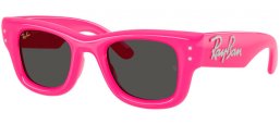 Gafas de Sol - Ray-Ban® - Ray-Ban® RB4940B WAYFARER PUFFER - 686287  PINK AND STRASS // DARK GREY
