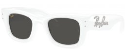 Gafas de Sol - Ray-Ban® - Ray-Ban® RB4940B WAYFARER PUFFER - 686387  WHITE AND STRASS // DARK GREY