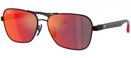 Gafas de Sol - Ray-Ban® - Ray-Ban® RB8336M - F1186P  MATTE BLACK // DARK GREY MIRROR BLUE RED