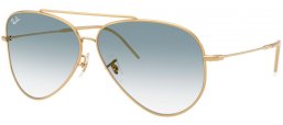 Gafas de Sol - Ray-Ban® - Ray-Ban® RBR0101S AVIATOR REVERSE - 001/79 ARISTA GOLD // BLUE GRADIENT