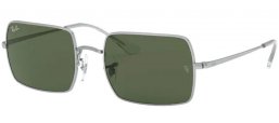 Sunglasses - Ray-Ban® - Ray-Ban® RB1969 RECTANGLE - 914931 SILVER // GREEN