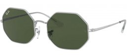 Lunettes de soleil - Ray-Ban® - Ray-Ban® RB1972 OCTAGON - 914931 SILVER // GREEN