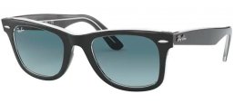 Gafas de Sol - Ray-Ban® - Ray-Ban® RB2140 ORIGINAL WAYFARER - 12943M BLACK ON TRANSPARENT // BLUE GRADIENT