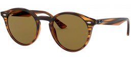 Sunglasses - Ray-Ban® - Ray-Ban® RB2180 - 820/73 STRIPPED RED HAVANA // DARK BROWN