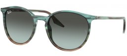 Sunglasses - Ray-Ban® - Ray-Ban® RB2204 - 1394GK STRIPED BLUE GRADIENT GREEN // BLUE VINTAGE GRADIENT BLACK
