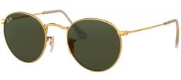 Sunglasses - Ray-Ban® - Ray-Ban® RB3447 ROUND METAL - 001 GOLD // CRYSTAL GREEN