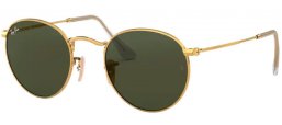 Gafas de Sol - Ray-Ban® - Ray-Ban® RB3447 ROUND METAL - 001 GOLD // CRYSTAL GREEN