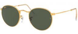 Lunettes de soleil - Ray-Ban® - Ray-Ban® RB3447 ROUND METAL - 919631 LEGEND GOLD // GREEN