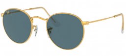 Lunettes de soleil - Ray-Ban® - Ray-Ban® RB3447 ROUND METAL - 9196R5 LEGEND GOLD // BLUE