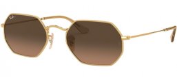 Lunettes de soleil - Ray-Ban® - Ray-Ban® RB3556N OCTAGONAL - 912443 GOLD // BROWN GREY GRADIENT