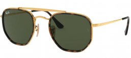 Lunettes de soleil - Ray-Ban® - Ray-Ban® RB3648M MARSHAL II - 001 GOLD // GREEN