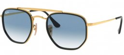 Gafas de Sol - Ray-Ban® - Ray-Ban® RB3648M MARSHAL II - 91673F GOLD // CLEAR BLUE GRADIENT