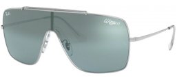 Sunglasses - Ray-Ban® - Ray-Ban® RB3697 WINGS II - 003/Y0 SILVER // LIGHT BLUE SILVER MIRROR