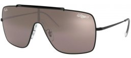 Lunettes de soleil - Ray-Ban® - Ray-Ban® RB3697 WINGS II - 9168Y3 BLACK // DARK VIOLET SILVER MIRROR