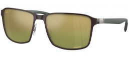 Sunglasses - Ray-Ban® - Ray-Ban® RB3721CH - 188/6O  BROWN ON GUNMETAL // GREEN MIRROR GOLD POLARIZED