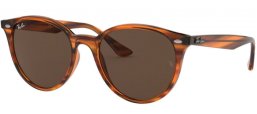 Lunettes de soleil - Ray-Ban® - Ray-Ban® RB4305 - 820/73 STRIPPED RED HAVANA // DARK BROWN