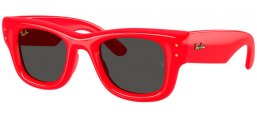 Gafas de Sol - Ray-Ban® - Ray-Ban® RB4940 WAYFARER PUFFER - 683187  RED // DARK GREY