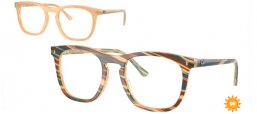 Monturas - Ray-Ban® - RX2210V - 8383  PHOTOCHROMATIC STRIPED BROWN