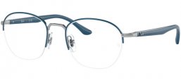 Frames - Ray-Ban® - RX6487 - 3145 BLUE ON SILVER