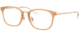Monturas - Ray-Ban® - RX7247D - 8473  TRASPARENT BROWN ON PALE GOLD