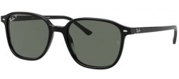 Sunglasses - Ray-Ban® - Ray-Ban® RB2193 LEONARD - 901/58 BLACK // GREEN POLARIZADO