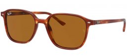 Sunglasses - Ray-Ban® - Ray-Ban® RB2193 LEONARD - 954/33 STRIPED HAVANA // BROWN