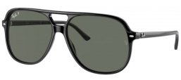 Sunglasses - Ray-Ban® - Ray-Ban® RB2198 BILL - 901/58 BLACK // GREEN POLARIZED