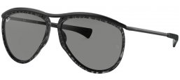 Gafas de Sol - Ray-Ban® - Ray-Ban® RB2219 OLYMPIAN AVIATOR - 1305B1 TOP WRINKLED BLACK ON BLACK // DARK GREY