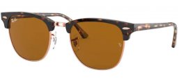 Sunglasses - Ray-Ban® - Ray-Ban® RB3016 CLUBMASTER - 130933 SHINY HAVANA // BROWN