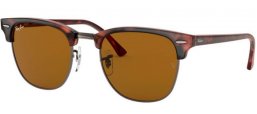 Sunglasses - Ray-Ban® - Ray-Ban® RB3016 CLUBMASTER - W3388 HAVANA // BROWN
