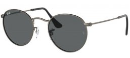 Sunglasses - Ray-Ban® - Ray-Ban® RB3447 ROUND METAL - 9229B1 ANTIQUE GUNMETAL // DARK GREY