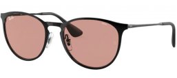 Sunglasses - Ray-Ban® - Ray-Ban® RB3539 ERIKA METAL - 002/Q4 BLACK // EVOLVE PHOTOCROMIC BROWN TO DARK BROWN