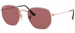 Gafas de Sol - Ray-Ban® - Ray-Ban® RB3548N HEXAGONAL - 9202AF ROSE GOLD // PURPLE POLARIZED