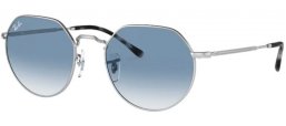 Sunglasses - Ray-Ban® - Ray-Ban® RB3565 JACK - 003/3F SILVER // CLEAR GRADIENT BLUE