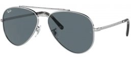 Sunglasses - Ray-Ban® - Ray-Ban® RB3625 NEW AVIATOR - 003/R5 SILVER // BLUE