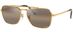 Sunglasses - Ray-Ban® - Ray-Ban® RB3636 NEW CARAVAN - 9196G5 LEGEND GOLD // CLEAR GRADIENT DARK BROWN POLARIZED
