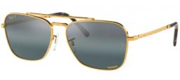 Sunglasses - Ray-Ban® - Ray-Ban® RB3636 NEW CARAVAN - 9196G6 LEGEND GOLD // CLEAR GRADIENT DARK BLUE POLARIZED